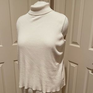 Coldwater Creek 2X Sleeveless Ribbed Knit Turtleneck Sweater
